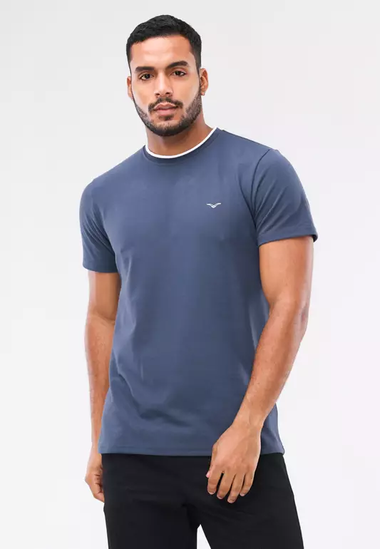 Round Neck Pique Short Sleeves
