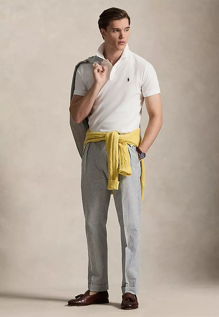 Custom Slim Fit Honeycomb-Mesh Polo