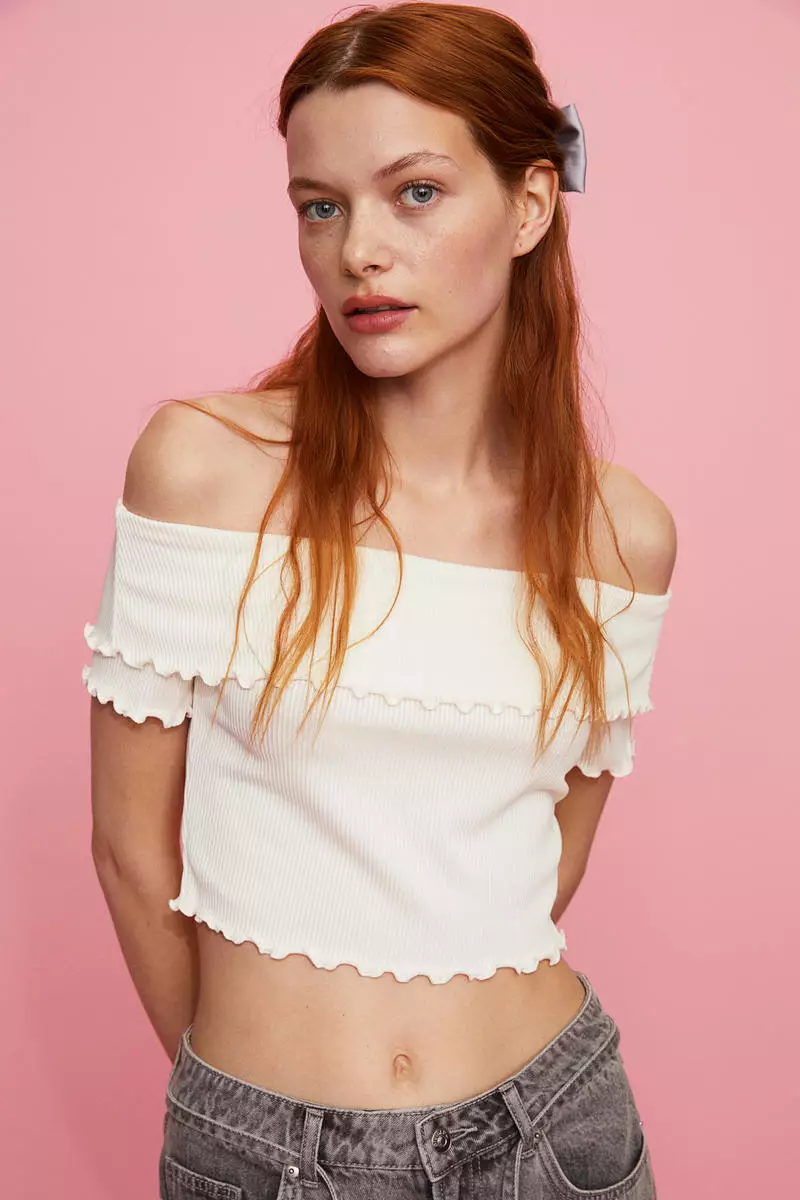 トップス eaphi MULTI SHOULDER PARTS RIB TOPS MULTI SHOULDER PARTS RIB TOPS