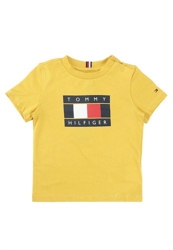 Tommy Hilfiger yellow Global Stripe Flag Tee D996FKA14B7603GS_1