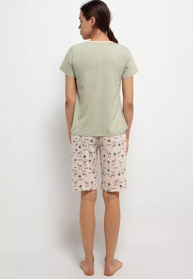 Pyjama Pijama Short Sleeve Short Pants Sleepwear