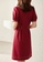 ONX.HK red V-Neck Button-Embellished Waist Puff Short-Sleeve Dress CB83CAAEF62F63GS_2
