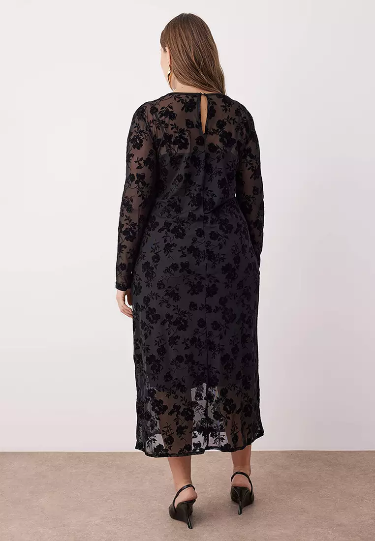 Plus Size Floral Tulle Dress