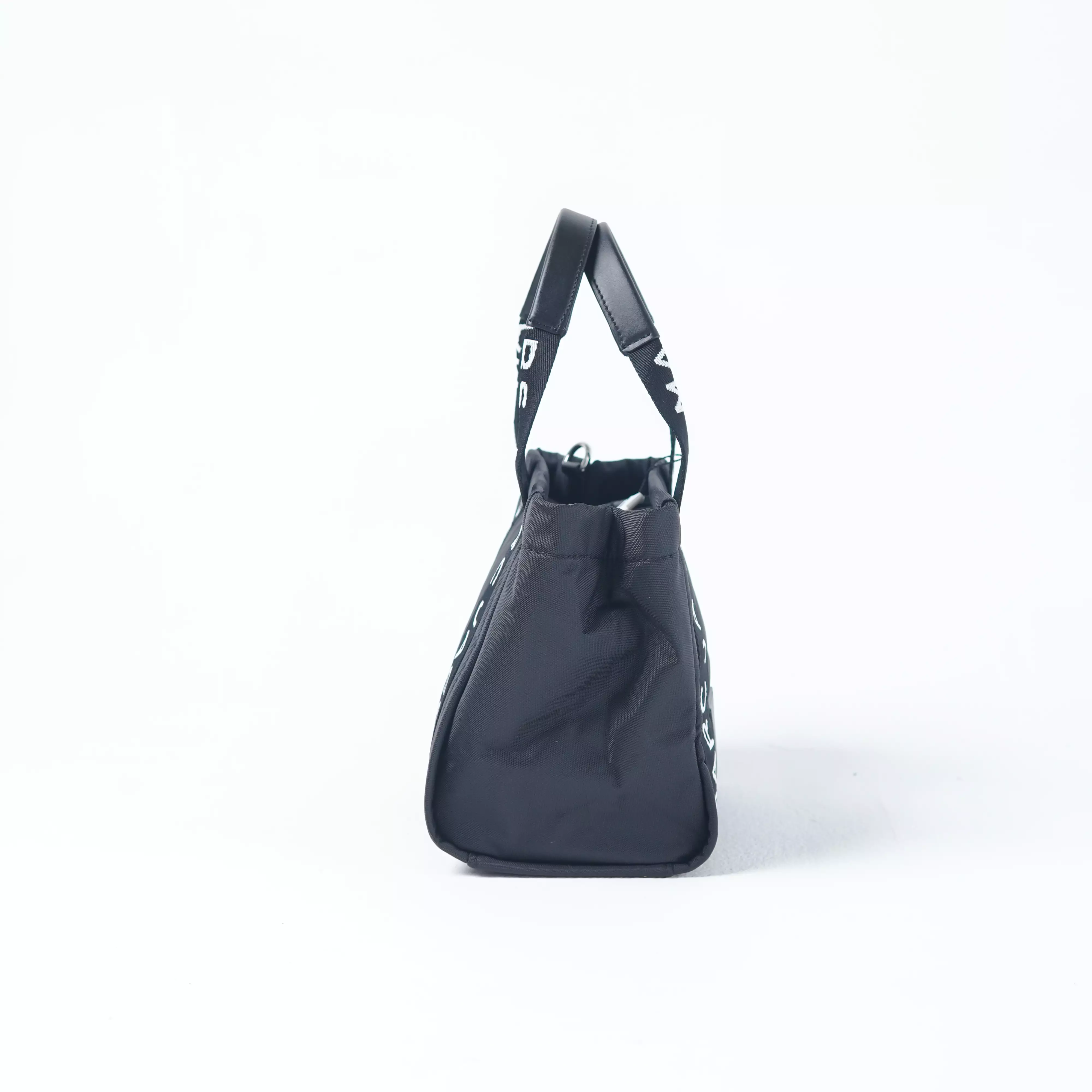 Tas MARC JACOBS TEXT STRAP WHITE BLACK NYLON TOTE BAG WITH LS SMALL 100% ORIGINAL