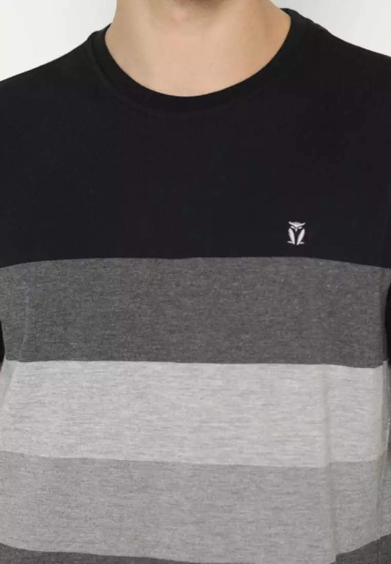 MATSUDA T Shirt Pria Kaos Stripe Asaka