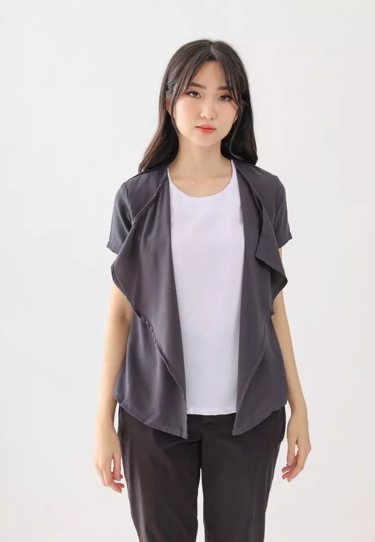MilleFleur Ladies blouse ye on top grey