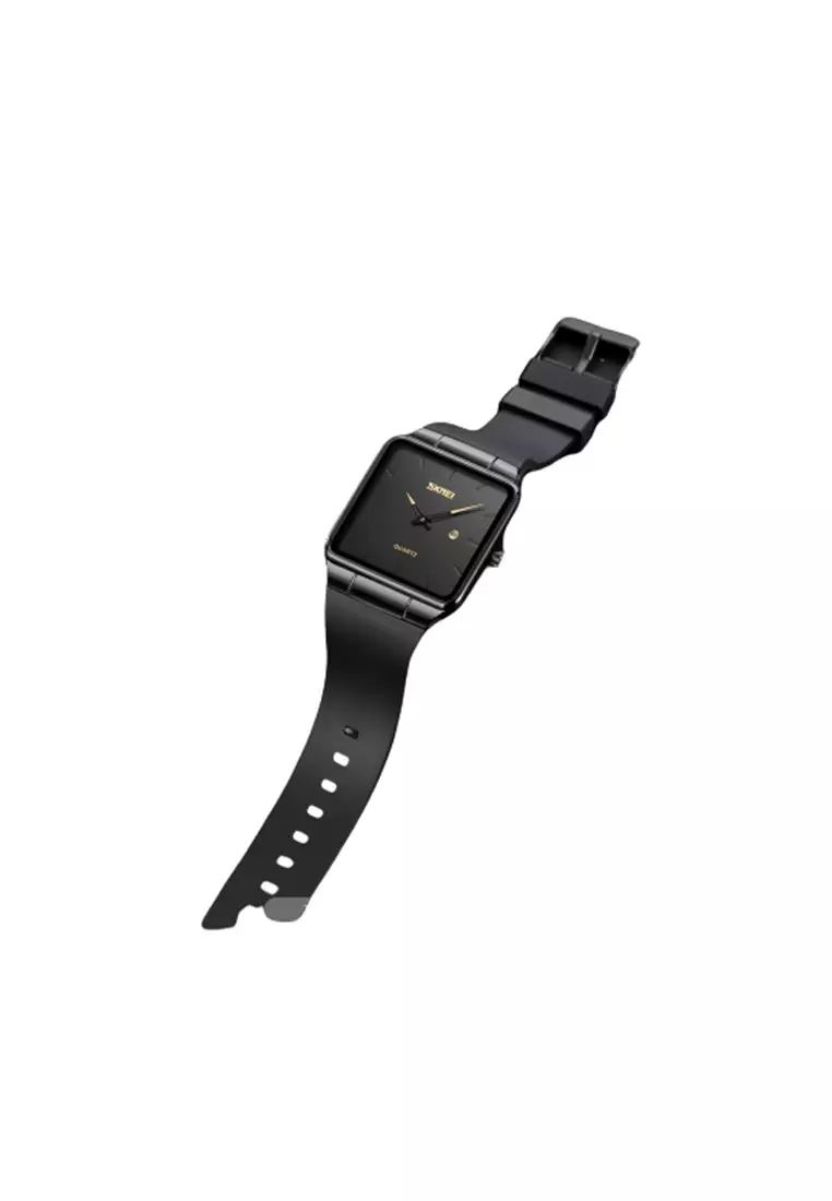 Jam Tangan Analog Pria Quartz Watch Waterproof 30M - 1961 - Black