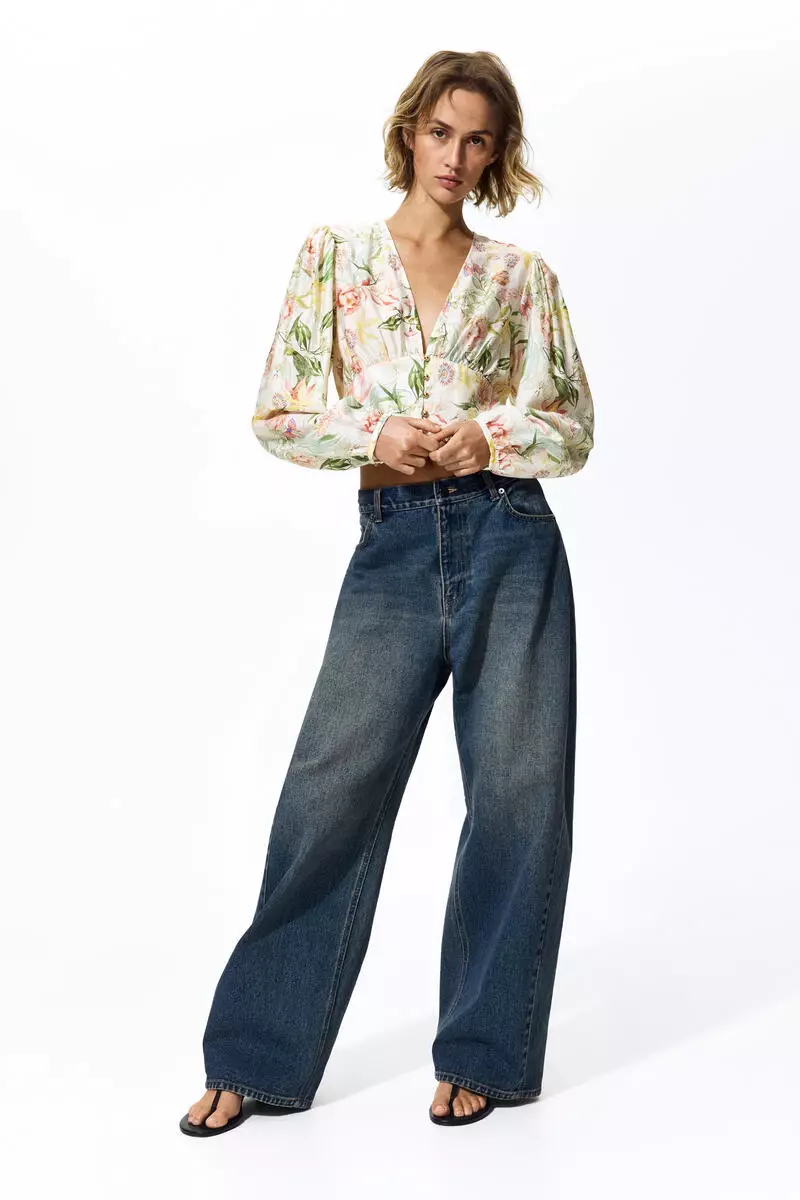 V-neck blouse