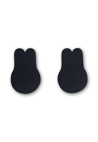 PINK N' PROPER black Ultimate Rabbit Ears Reusable Adhesive Boob Lift Up Bra in Black D0F26US017E81DGS_1