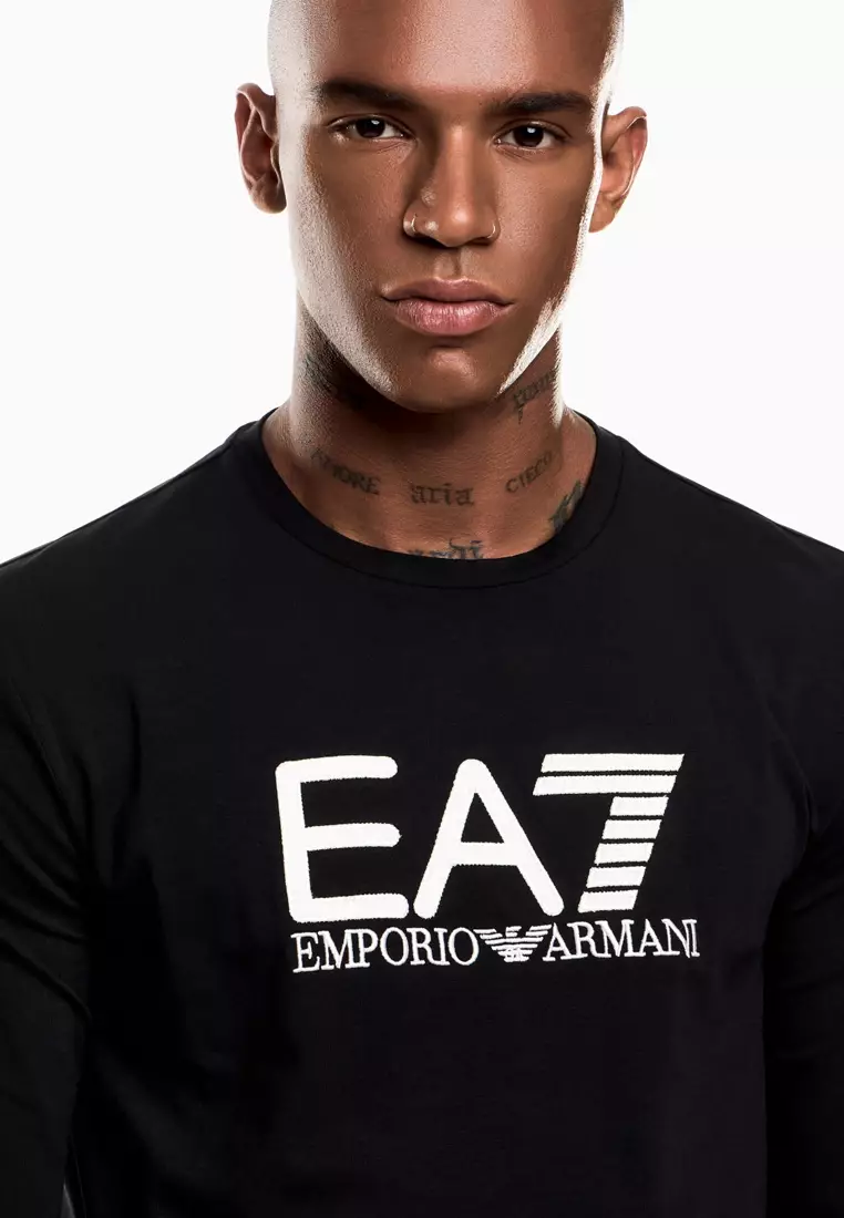 Men's Long Sleeved T-shirt in Black 7M000900 AF10373