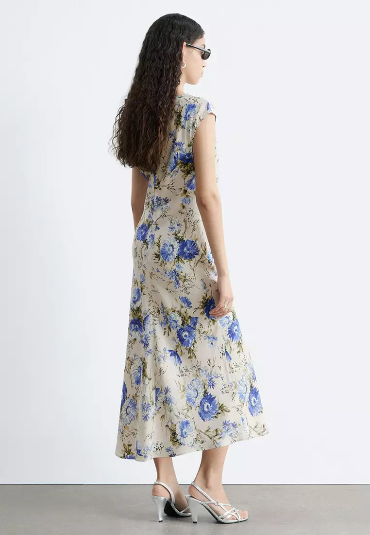 Bias-Cut Satin Midi Dress