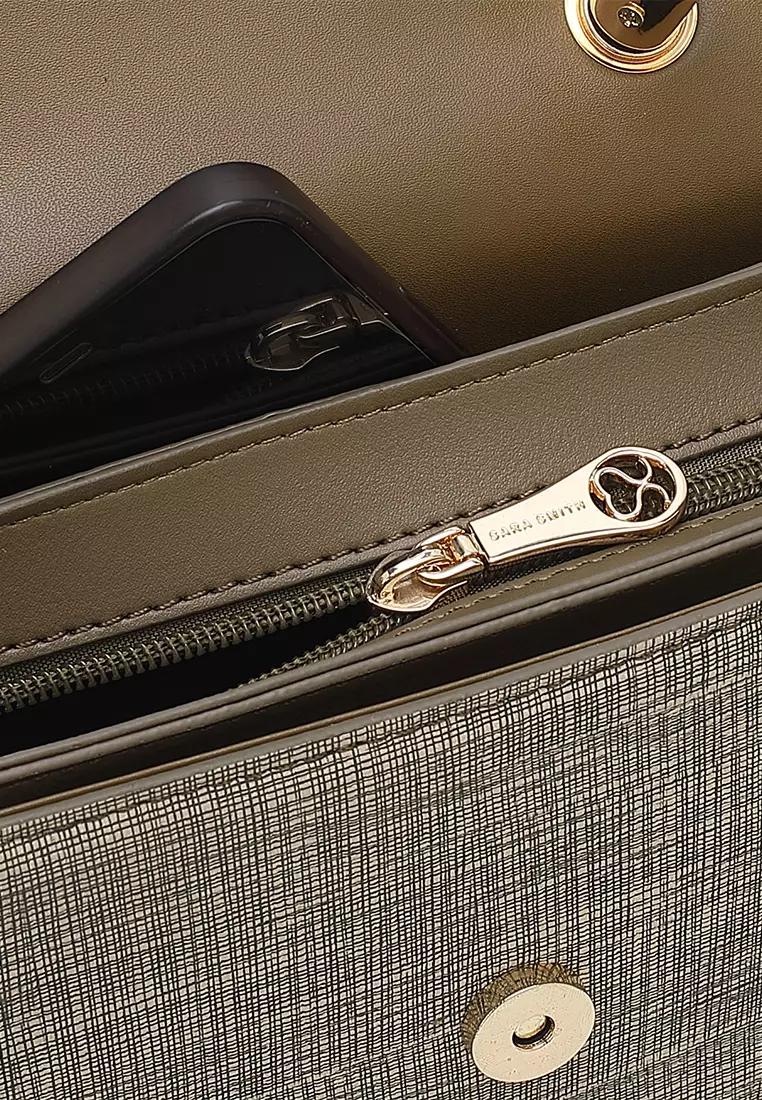 Women's Top Handle Bag / Sling Bag / Crossbody Bag / Shoulder Bag (Tas Tangan / Tas Selempang / Tas Bahu) - Hijau