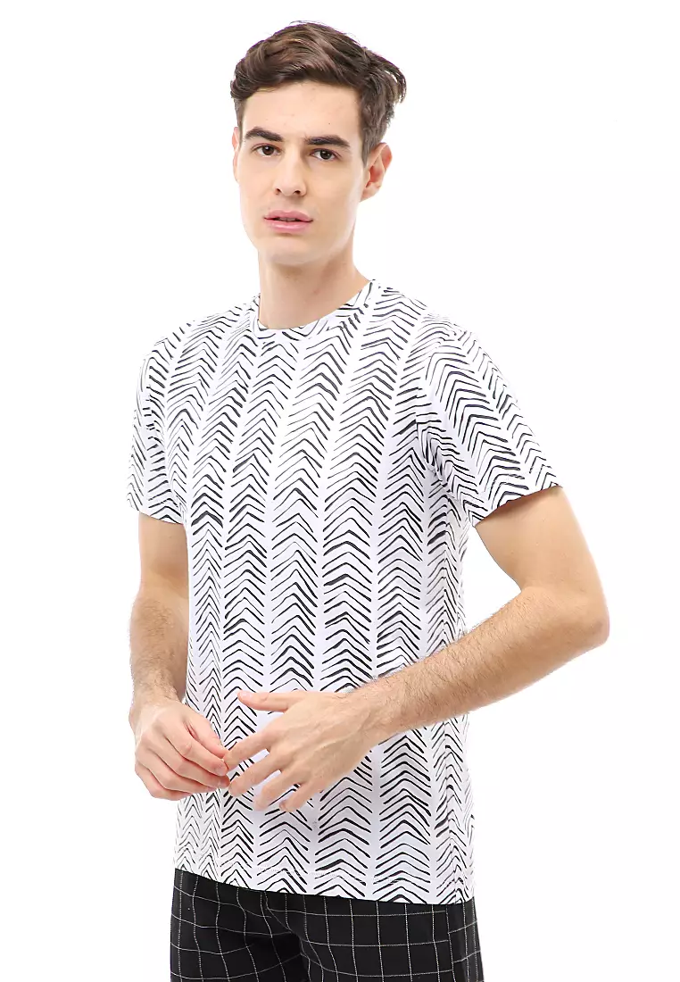 Jack T-Shirt Atasan Kasual Kaos Pria Crewneck Lengan Pendek Material Cotton ORIGINAL - White