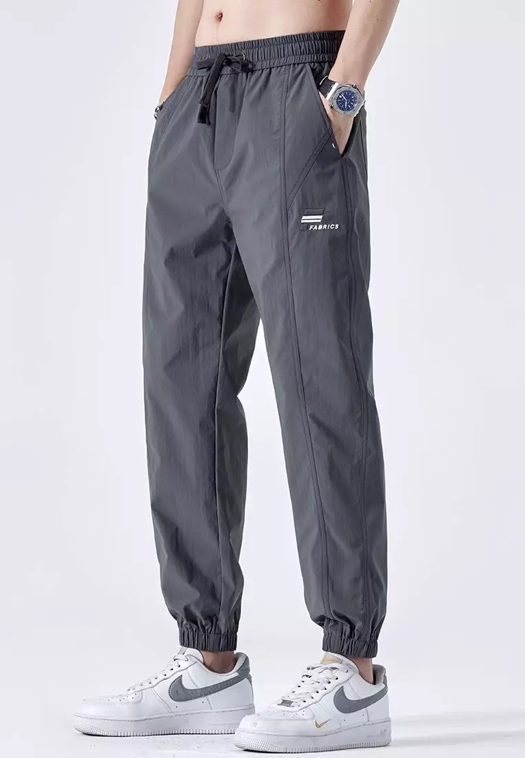 抽繩休閒束腳長褲