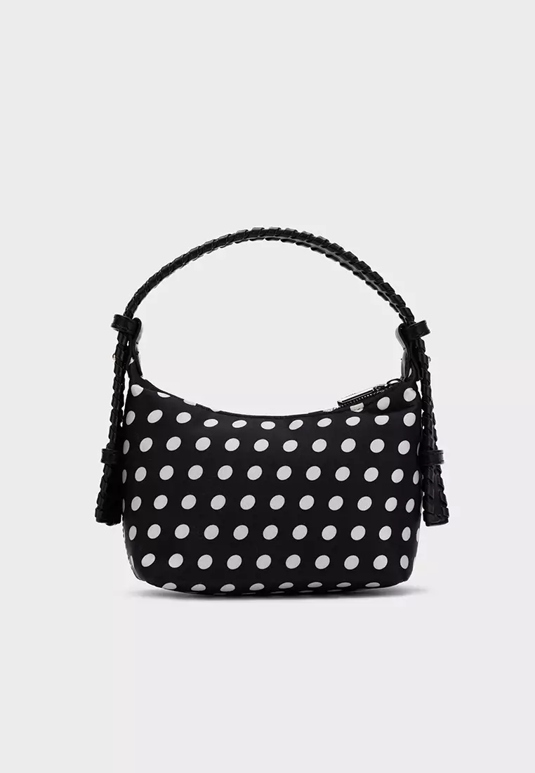 ADJUSTABLE STRAP TOTE BAG WITH WOVEN HANDLE