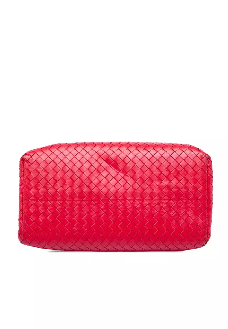 Pre-Loved Bottega Veneta Small Nappa Intrecciato Roma Satchel