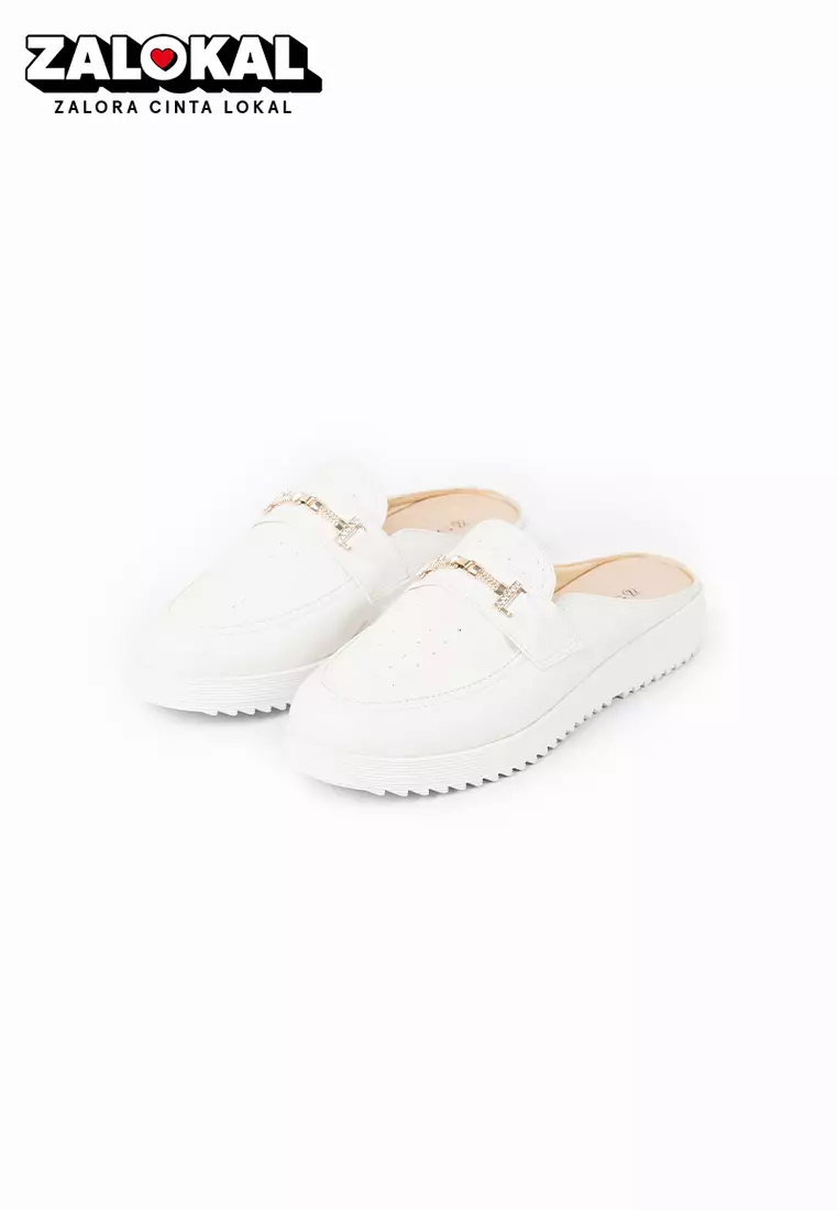 SEIS Lorin Sandal Wanita Slip On - WHITE
