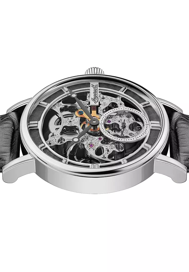 Ingersoll Herald Gray Leather Analog Automatic Watch For Men INI00402