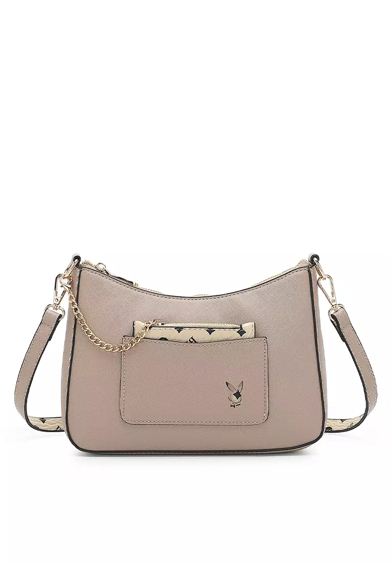 Buy PLAYBOY BUNNY Women s Sling Bag Crossbody Bag Beige 2023