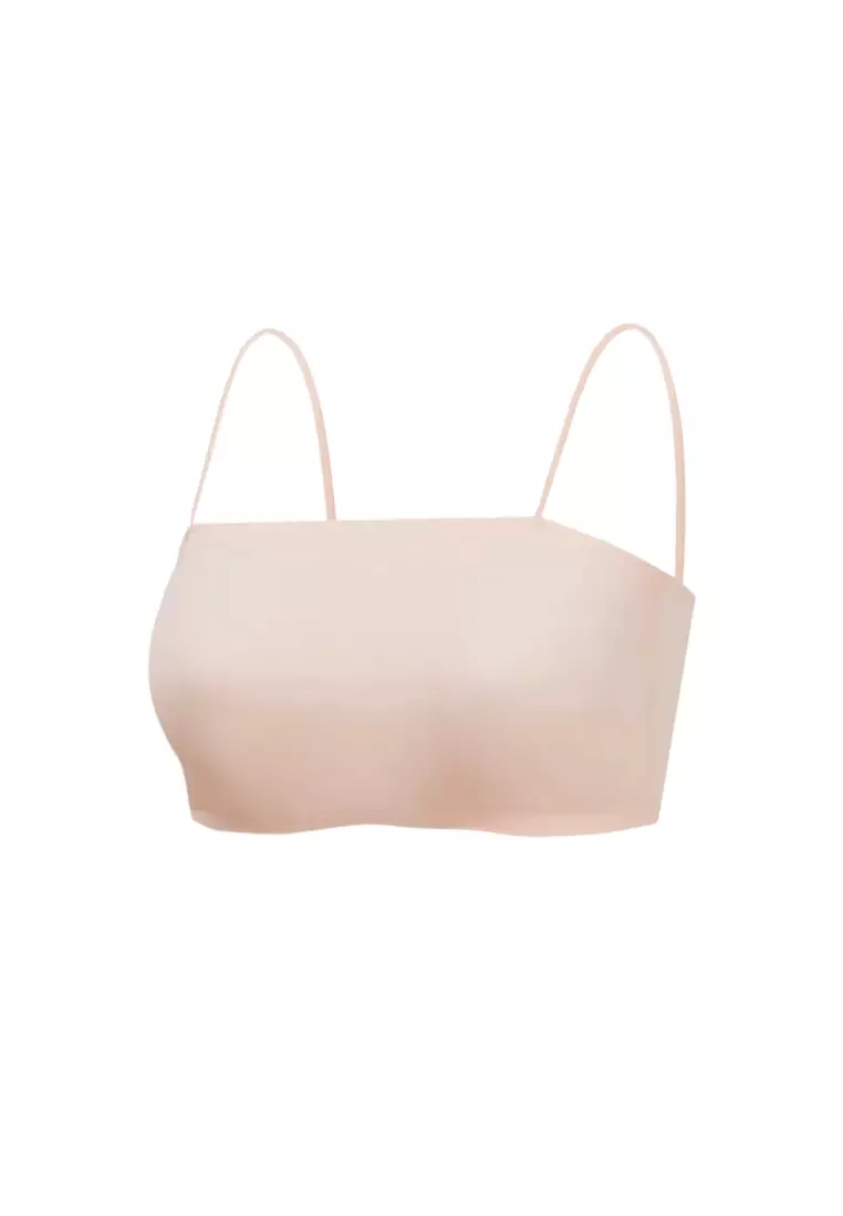 Premium Agnes Ice Silk Bralette Inner Top Tube Top in Beige