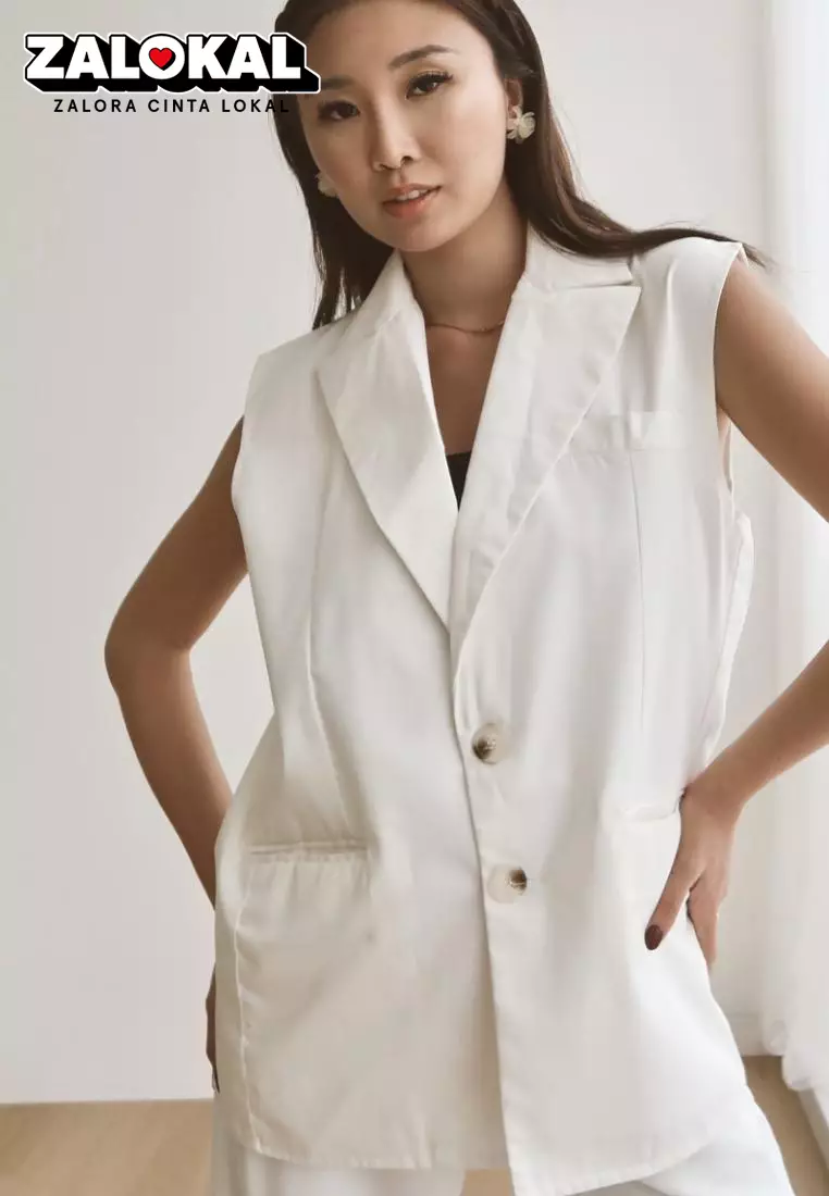 Jual Boss Babe the Label Tailored Oversized Blazer Vest With Inner