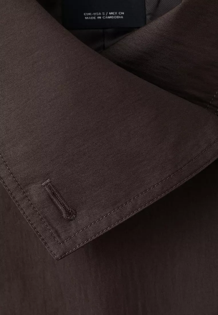 Double-Breasted Cropped Trench Coat