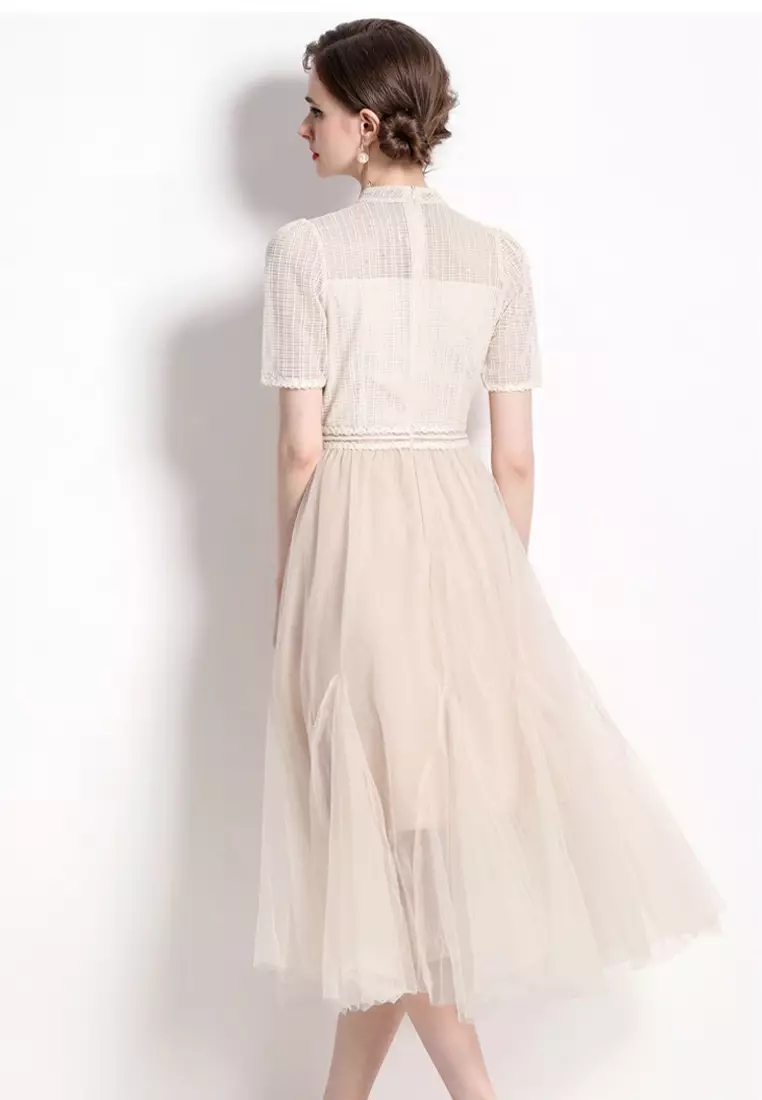 Vintage Slim Lace Dress ZHY9028-701