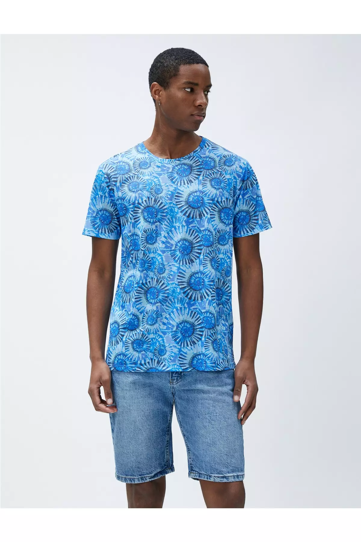 Buy KOTON Geometric Print T-Shirt Slim Fit 2024 Online