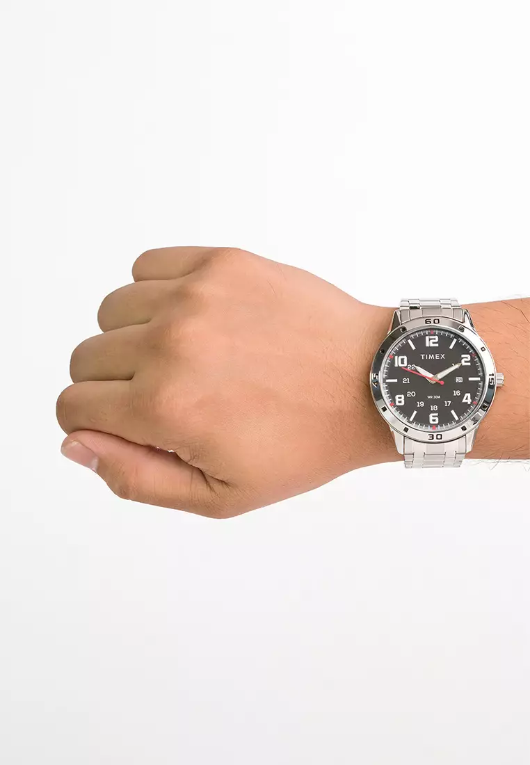 Timex U9-2 Series Silver Stainless Steel Mens Watch TW00U918E CLASSICS