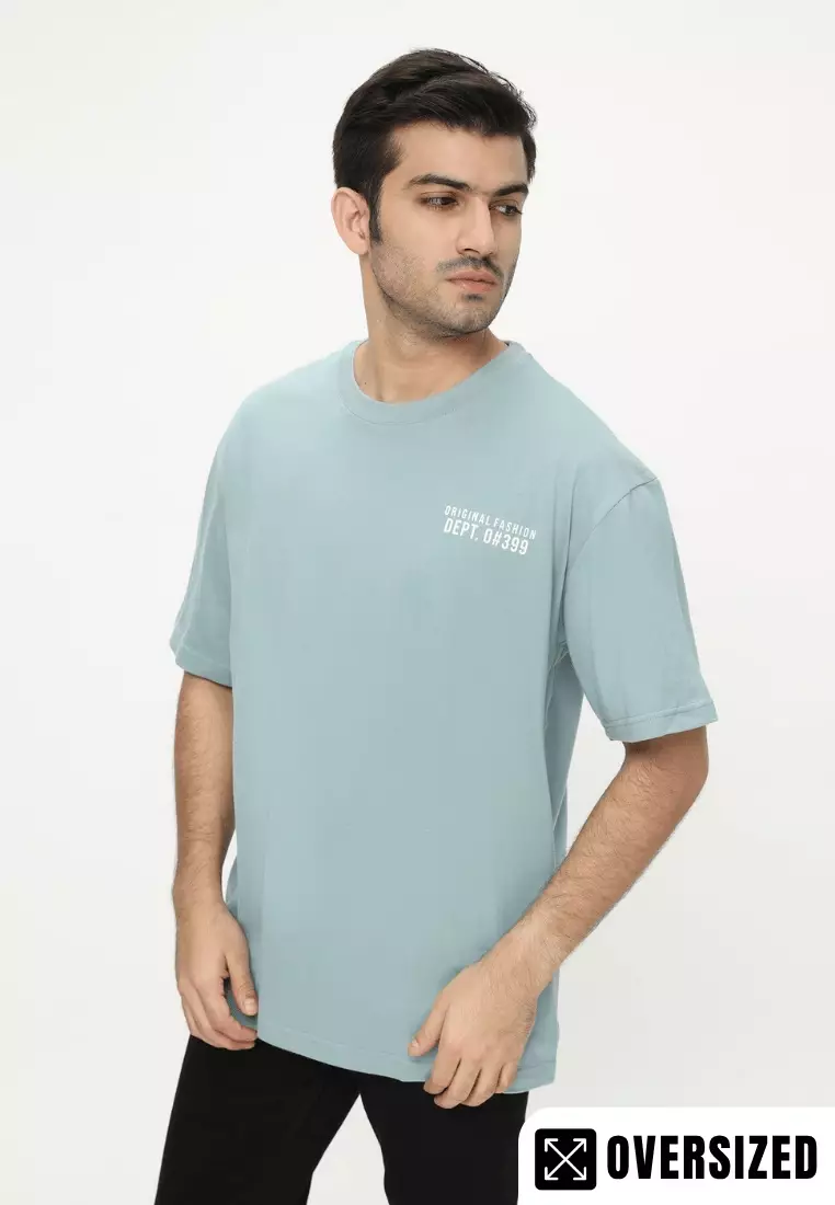 NX T-Shirt Cotton Combed Tebal Oversized Pria 2079370491