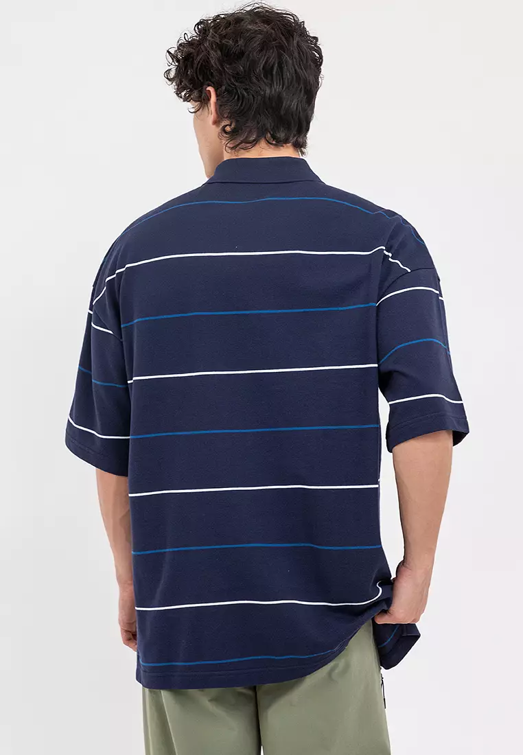 Club Oversized Striped Polo