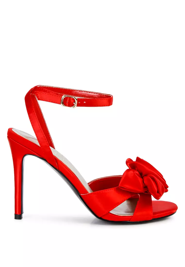 Red strappy platform on sale heels