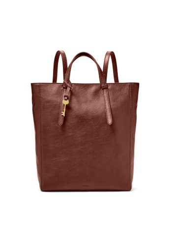 Jual Fossil Fossil Camilla Leather Backpack Henna 