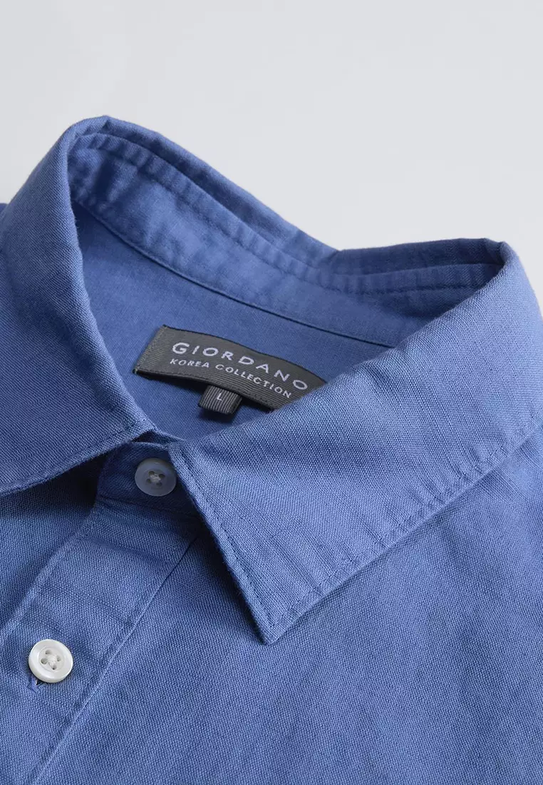 (Online Exclusive) Korea Collection Long Sleeve Cotton Shirt