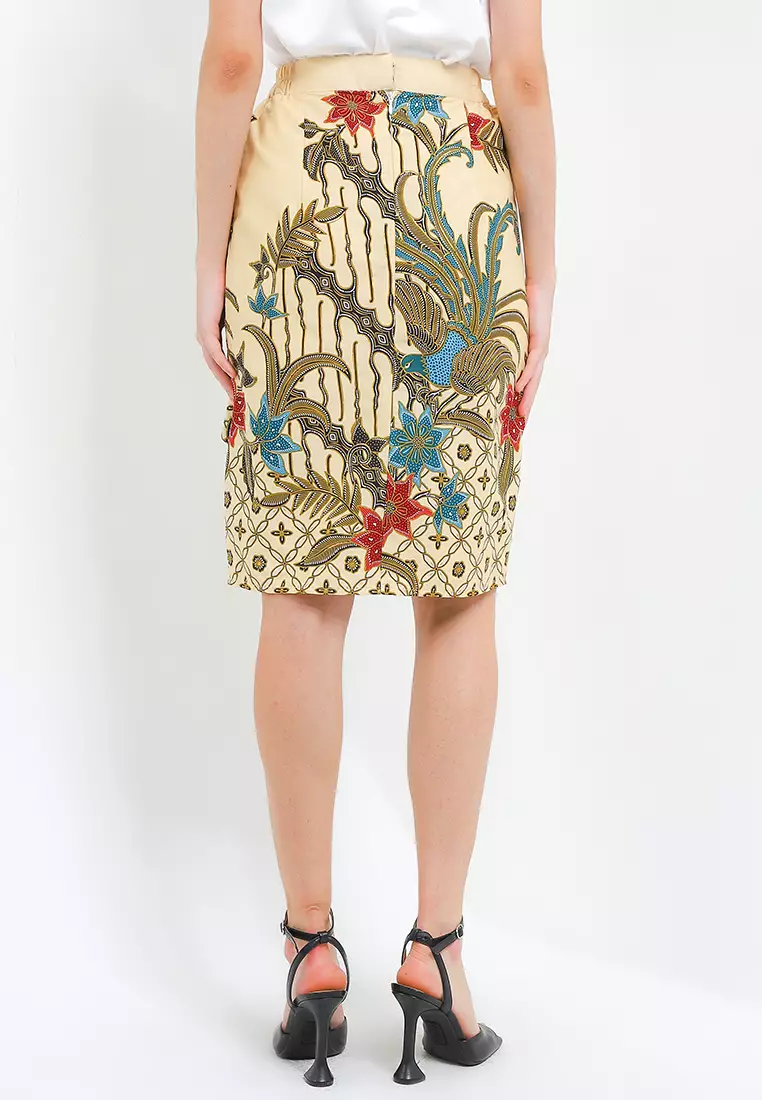 Rok Instan Batik Wanita Nayaka Cream