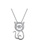 Her Jewellery silver Dancing Kitty Pendant (White Gold) - Made with Zirconia from Swarovski E9D80ACC8C4076GS_1