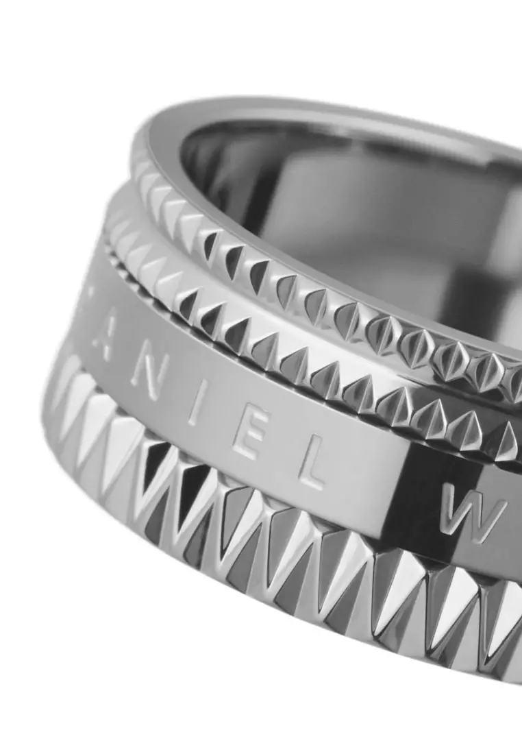 Elevation Ring Sliver - Unisex Ring - Couple Rings - Stainless steel Enamel Ring for Women and Men - DW Official