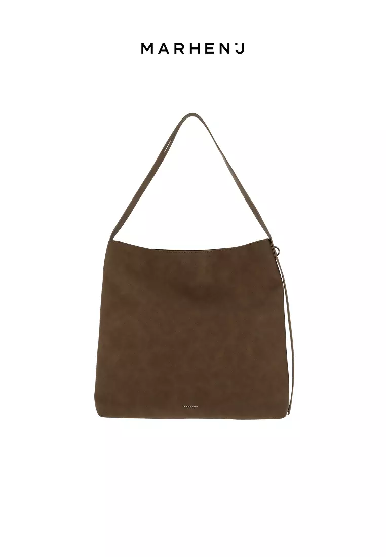 ROUEN Vegan Leather Crossbody Bag Brown