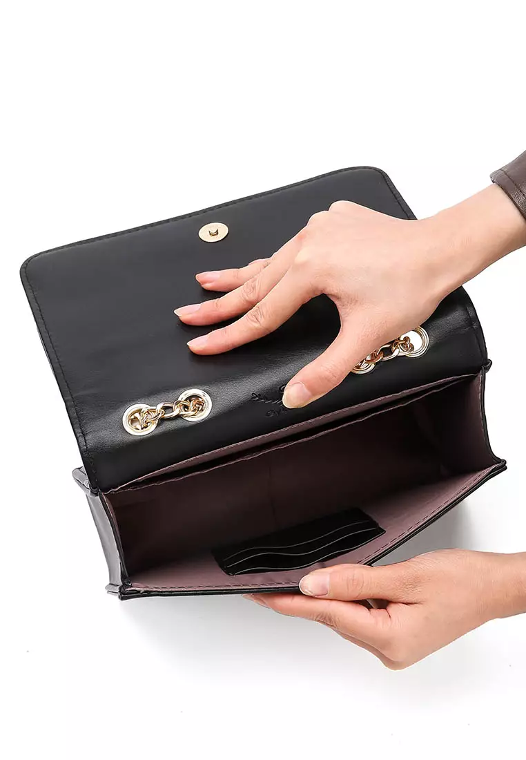 GYKACO NAERA Black - Tas Wanita Sling Bag - Fashion Top Handle Bag (Import)