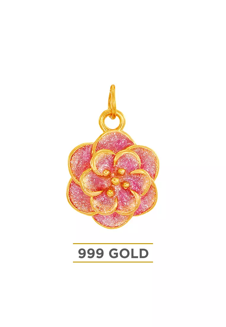 HABIB 999/24K Yellow Gold Pendant (Flower) 9GP01100425