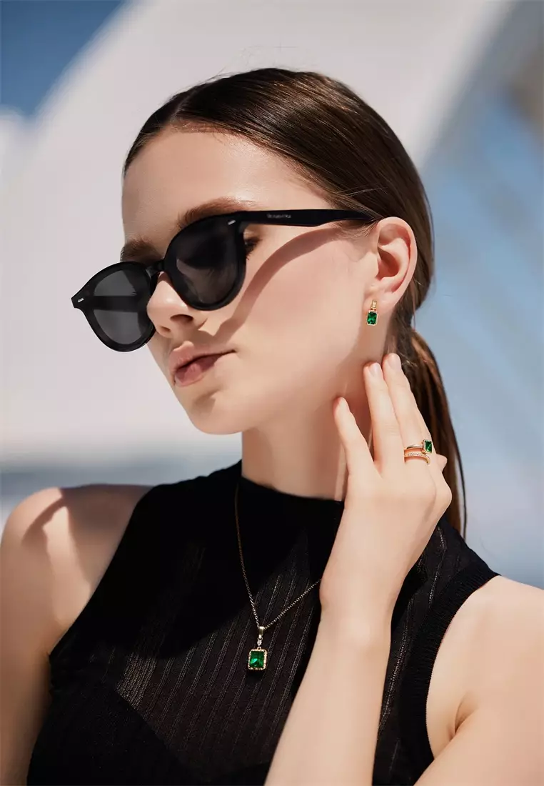 Vladimir 女士項鍊 金色項鍊 鑽石 祖母綠寶石項鍊【原創設計】