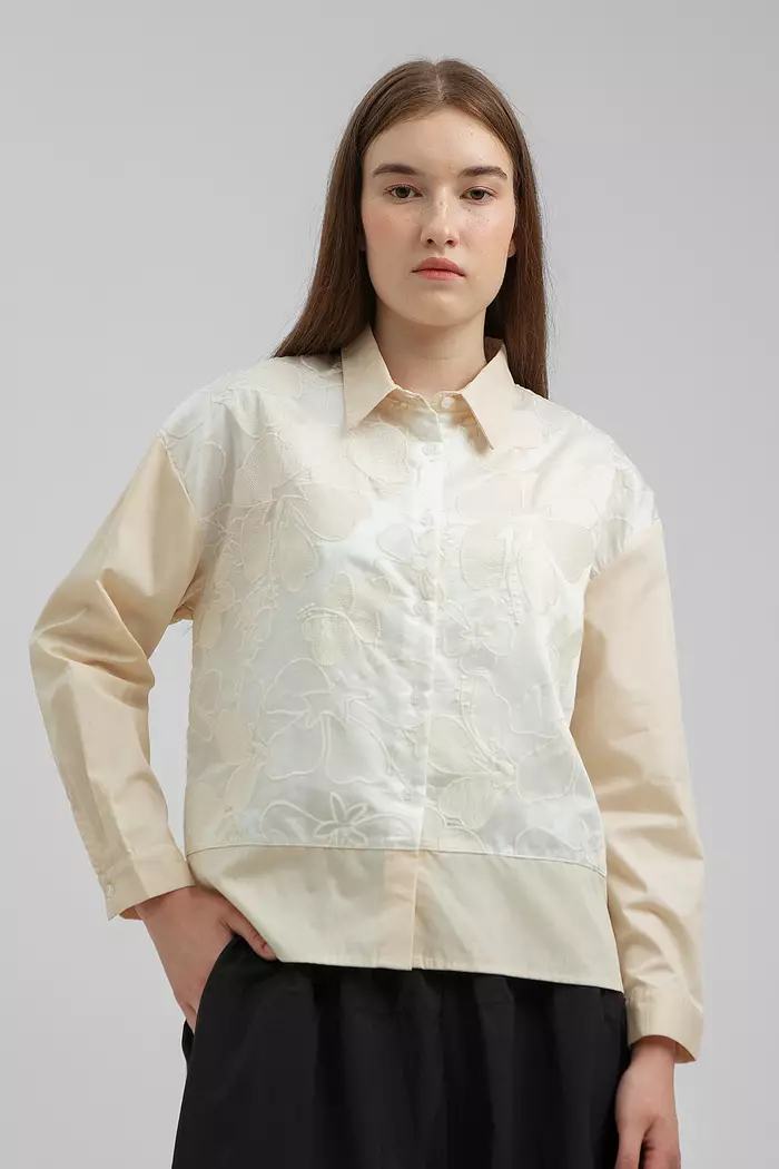 COTTONINK - Atasan Kemeja Wanita Cream Tencel Adora #PreFallCollection
