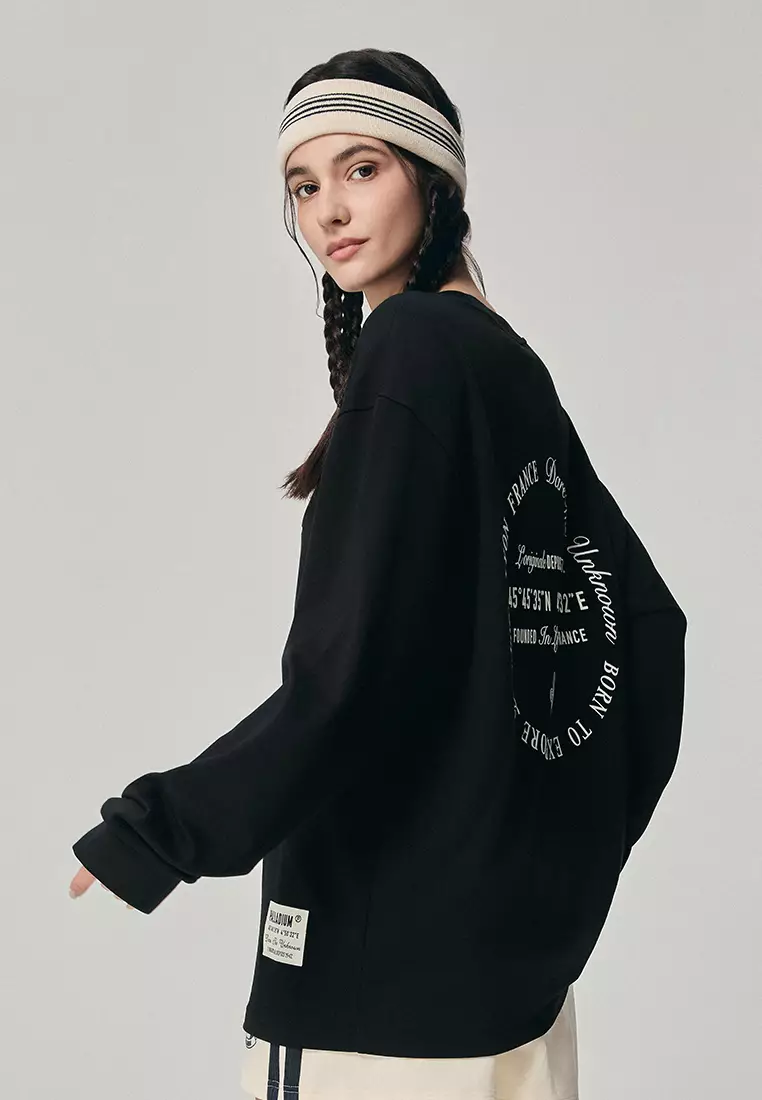 MEN'S THEME PRINTED LOOSE FIT LONG SLEEVES T-SHIRT