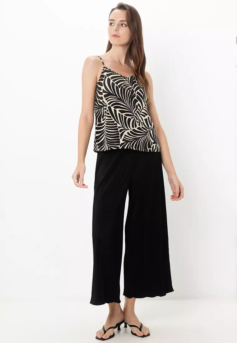 Kalya Plisse Culotte Pants