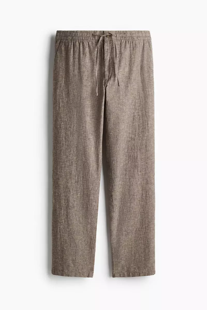 Regular Fit Linen-blend trousers