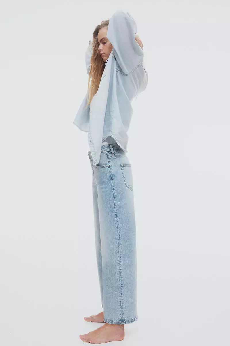 Wide High Cropped Jeans