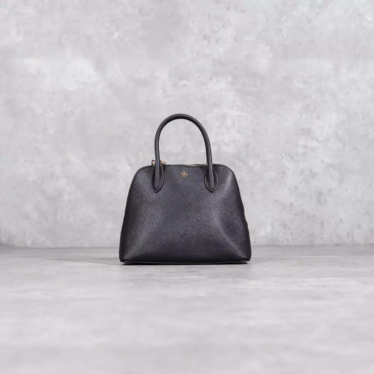 Tas TORY BURCH EMERSON DOME BLACK PATENT TOP HANDLE BAG WITH LS MEDIUM 100% ORIGINAL