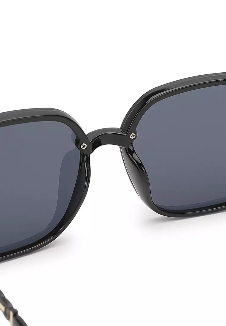 Unisex Fashion Sunglasses (Kacamata Hitam) - Hitam / Abu-Abu