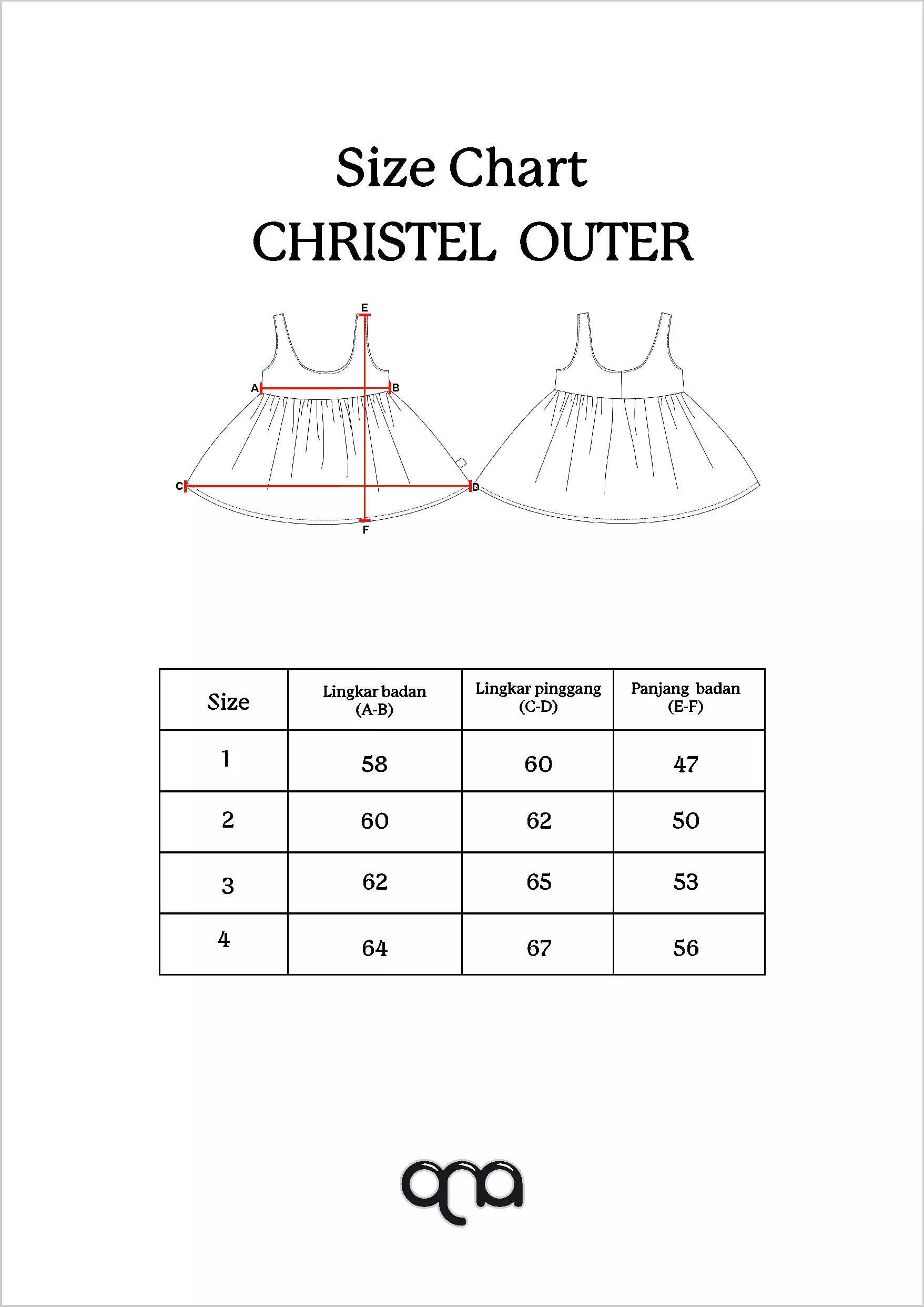 Qna Girl Christel Overall Dress Pendek Anak Abu Motif Kotak