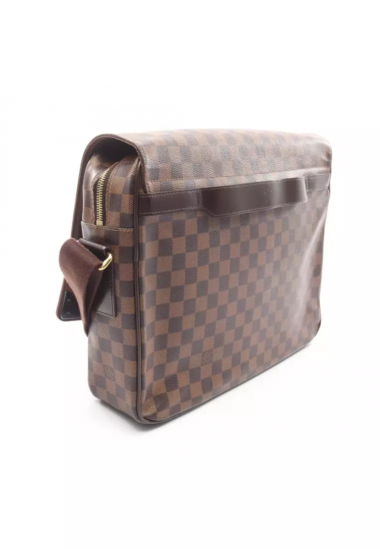Pre-Loved Louis Vuitton Shelton GM Damier  ebene Shoulder bag PVC leather Brown
